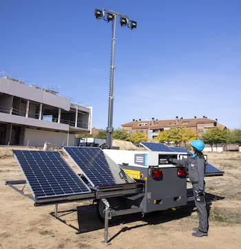 Atlas Copco solar-powered light tower